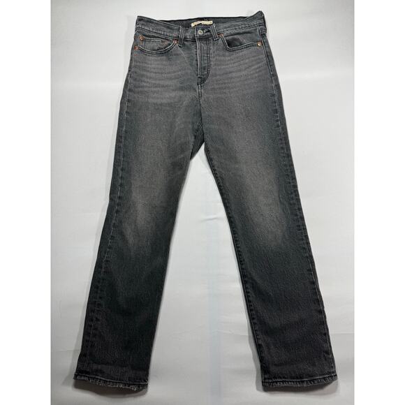 Levi's Women's Wedgie Straight Leg Button Fly Gray Denim Jeans - Size 28 (30x30) - Picture 1 of 7